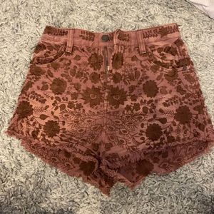 Free people high waisted jean shorts